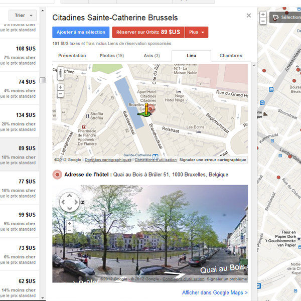 Intégration Google Street View